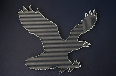 8mm glass eagle pattern cutting